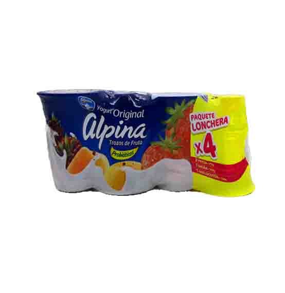 Yogurt Alpina Vaso*150Gr Paq*4Unds