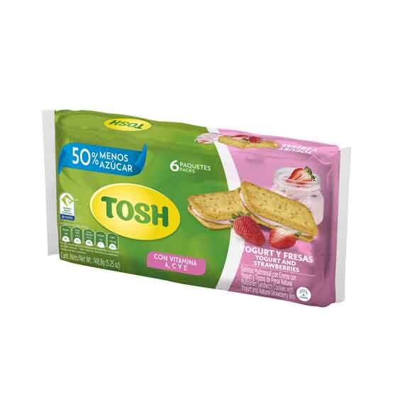 Galleta Tosh Wafer Yog/Fres*6Unds