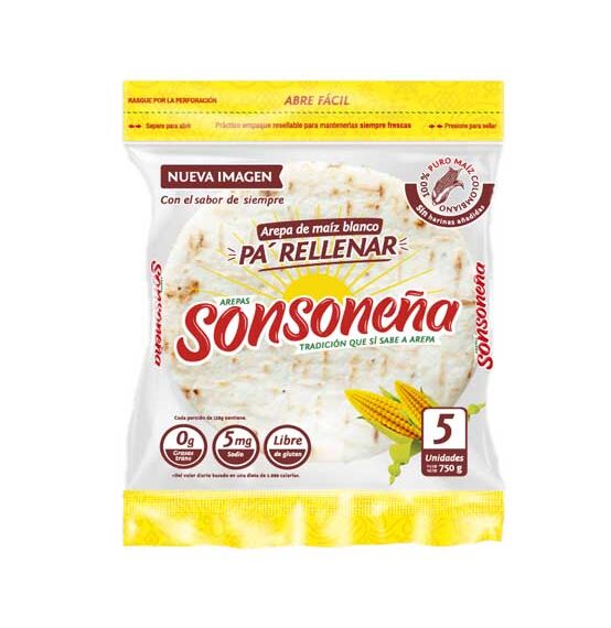 Arepa La Sonsonena Pa Rellenar