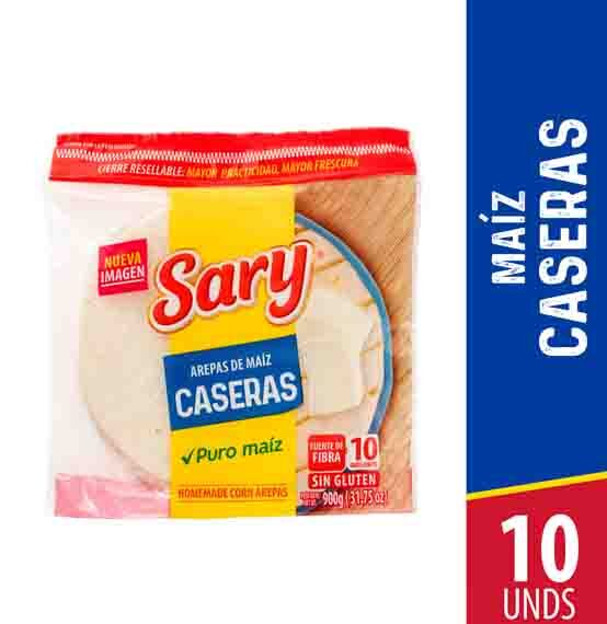 Arepas Sary Maíz Caseras *10 Und