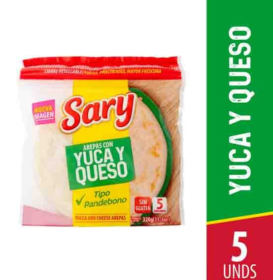 Arepas Sary Yuca y Queso * 5 Und