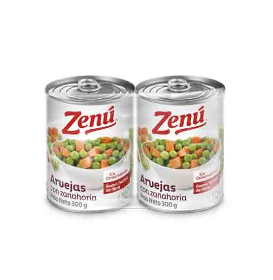 Arvejas Con Zanahoria Zenú *300 Grms *2 Pack