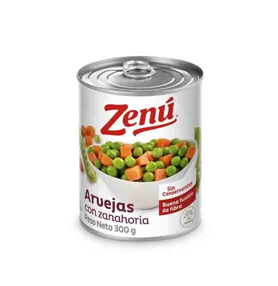 Arvejas Con Zanahoria Zenú *300 Grms
