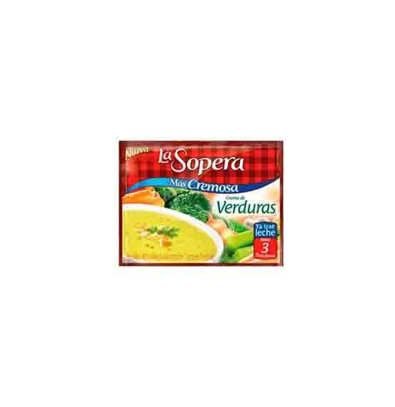 Crema La Sopera 3 Porciones Sobre Verduras