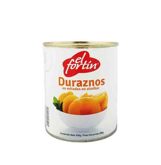 Duraznos En Almíbar Fortín *480 Grms
