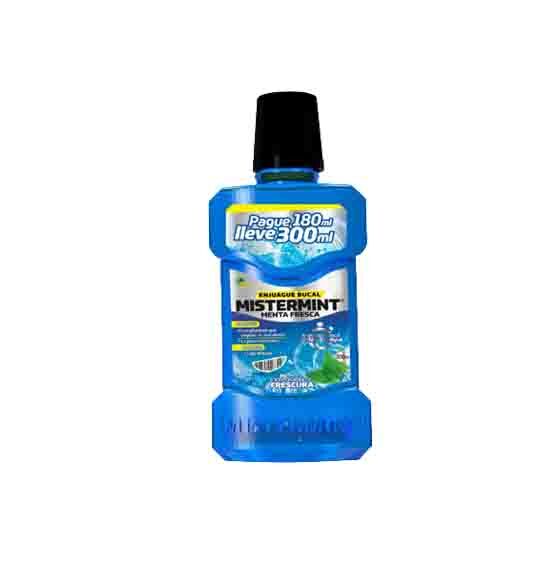 Enjuague Bucal Mistermint *300 ml Menta