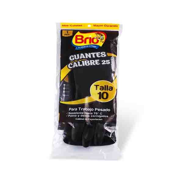 Guante Brio Calibre 25 Negro Talla 10