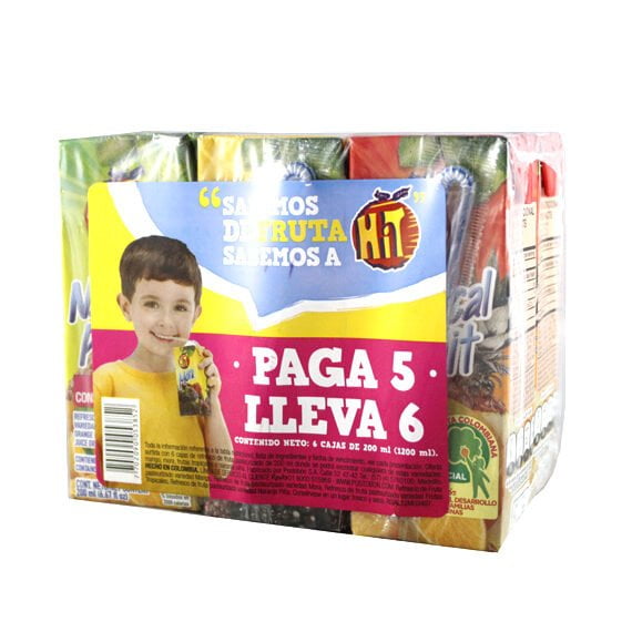 Jugo Hit Tetra Pack*200Ml Of:5*6