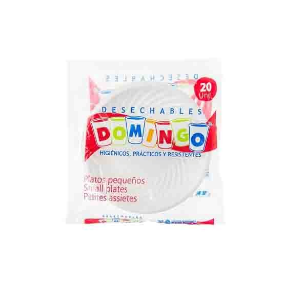 Platos Desechable Domingo Med*20 Unds