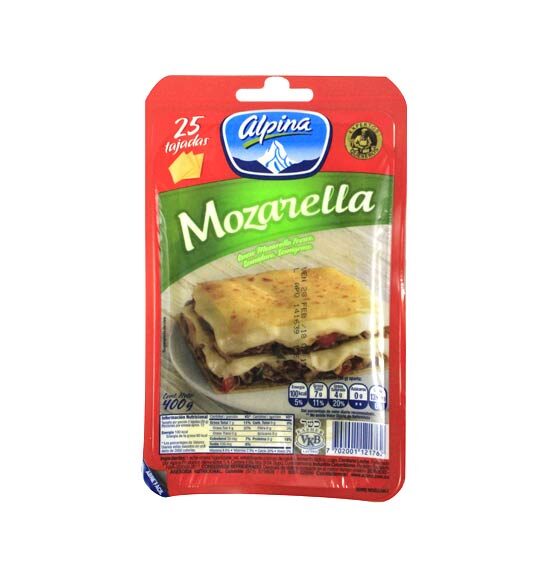 Queso Alpina Mozarella 15 Tajadas *250 Grms