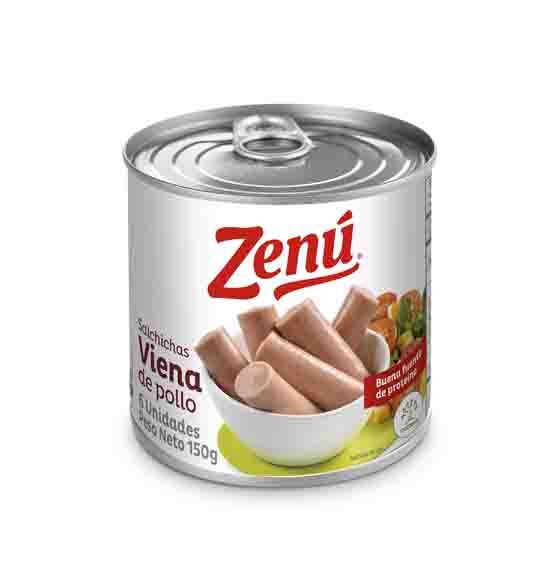 Salchichas Viena De Pollo Zenú *150 Grms