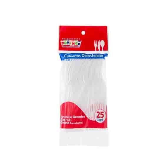 Tenedor Desechable Domingo*25Unds