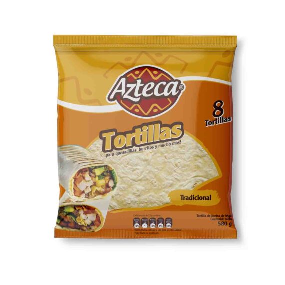 Tortilla De Harina Azteca*8Un Burrito