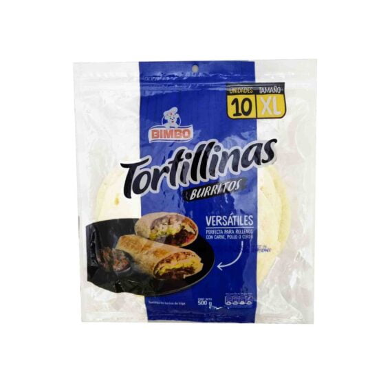Tortillas Bimbo Burritos *10 Und *500 Grms