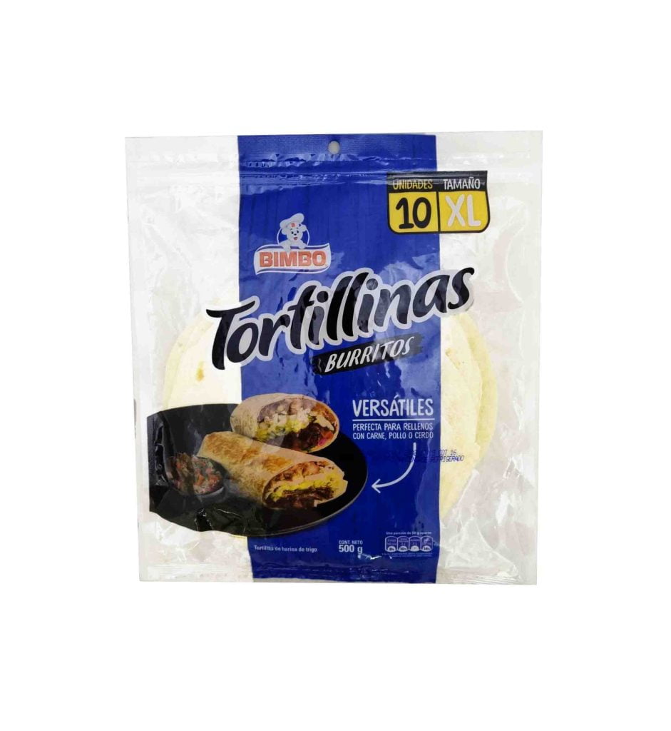 Tortillas Bimbo Burritos *10 Und *500 Grms Mercalo.Co