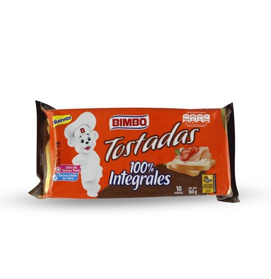 Tostada Bimbo Integral**10Un*120Grms
