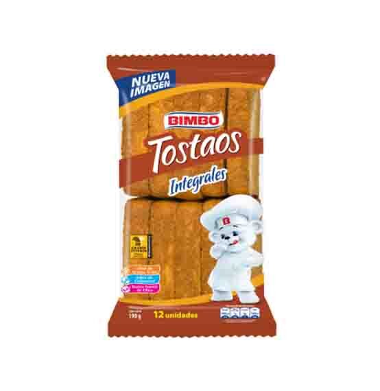 Tostadas Tostaos Bimbo Integral *12 Und *190 Grms