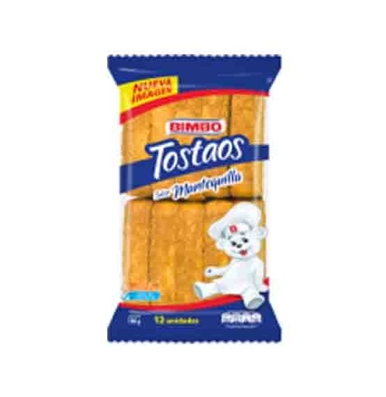 Tostadas Tostaos Bimbo Mantequilla *12 Unds
