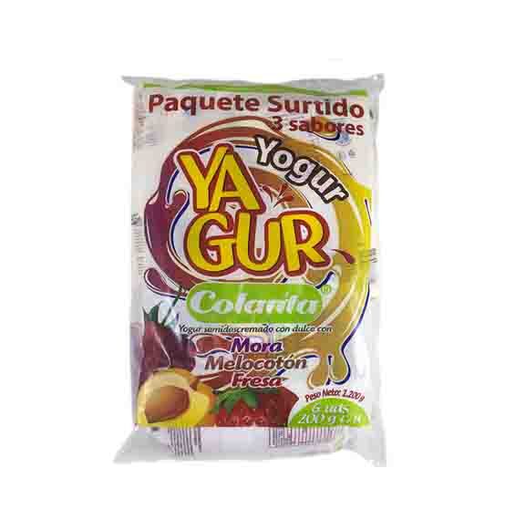 Yagur Colanta Bolsa Six pack *200 Grms