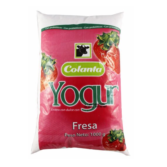 Yogurt Colanta Bolsa*1000 Ml Fresa