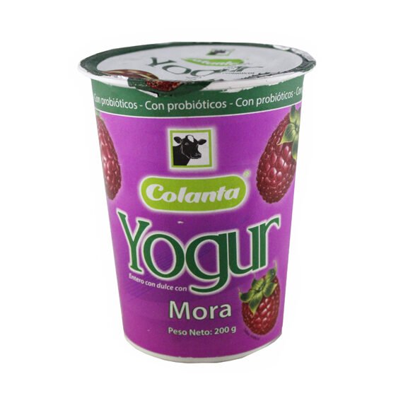Yogurt Colanta Vaso*200 Ml Mora