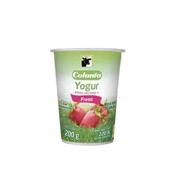 Yogurt Fresa Colanta Vaso *200 Ml