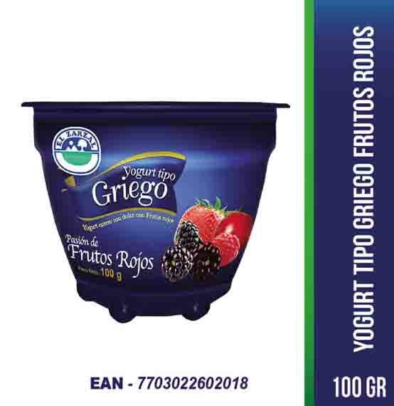 Yogurt Griego Frutos Rojos El Zarzal *100 Grms