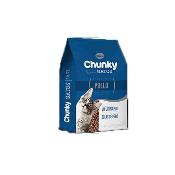 Chunky Gatos Pollo Bolas de pelo x 1.5 kg