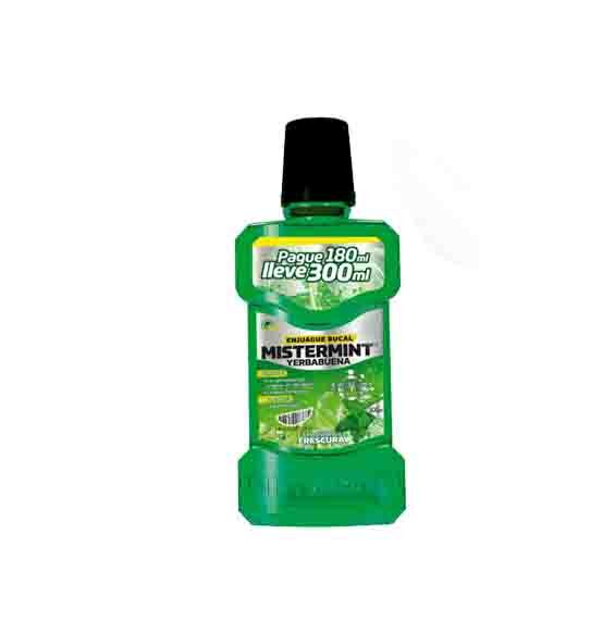 Enjuague Bucal Mistermint *300 ml Yerbabuena