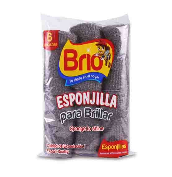 Esponjilla Brio Lana Acero*6 Unds
