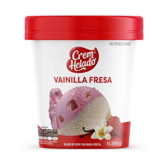 Crema Helado Crem Hel*1Lt Vain/Fresa