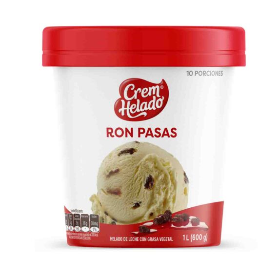 Crema Helado Crem Hel*1Lt Ron/Pasas