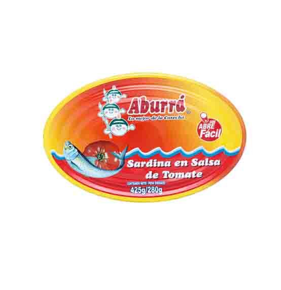 Sardina Aburra En Tomate Ovalada*425G