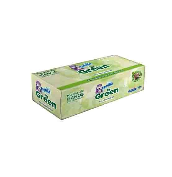 Toalla de mano Familia Green Caja *100