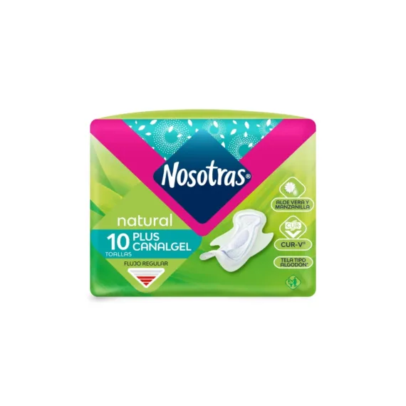 Toalla Hig.Nosotras Plus Canal Gel*10Und