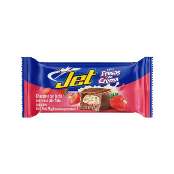 Chocolatina Jet Fresa Con Crema *29 G
