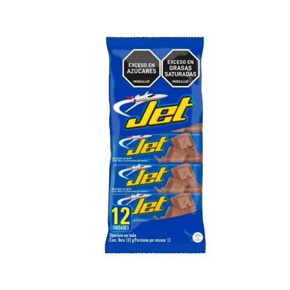 Chocolatina Jet Leche Paq*12 Unds