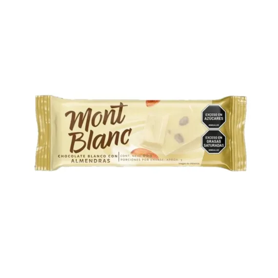 Chocolatina Mon Blanc Almendras *60 Grs