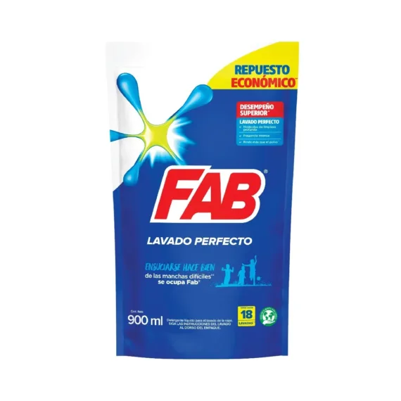 Detergente Fab Liq*900 Ml Repuesto