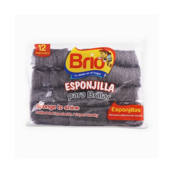 Esponjilla Brio Lana Acero*12 Unds