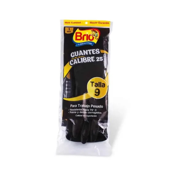 Guante Brio Calibre 25 Negro Talla 9