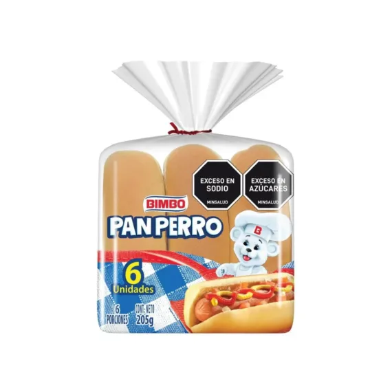 Pan Perro Bimbo*6Un*205 Gr