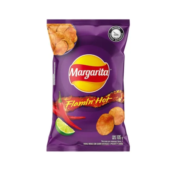 Papitas Margarita Flaming Hot *105 Grs