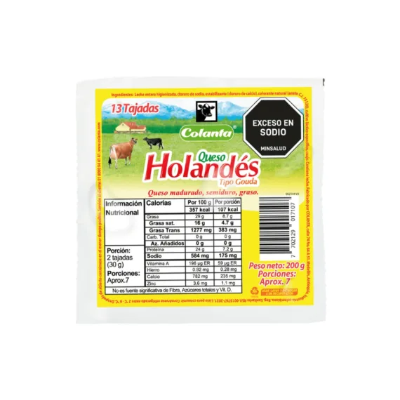 Queso Colanta Holandes*200 Grms