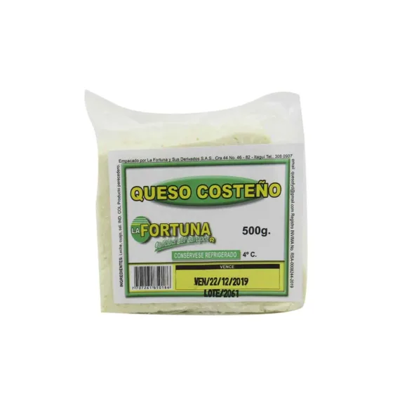 Queso Costeno*450 Entero Fortuna