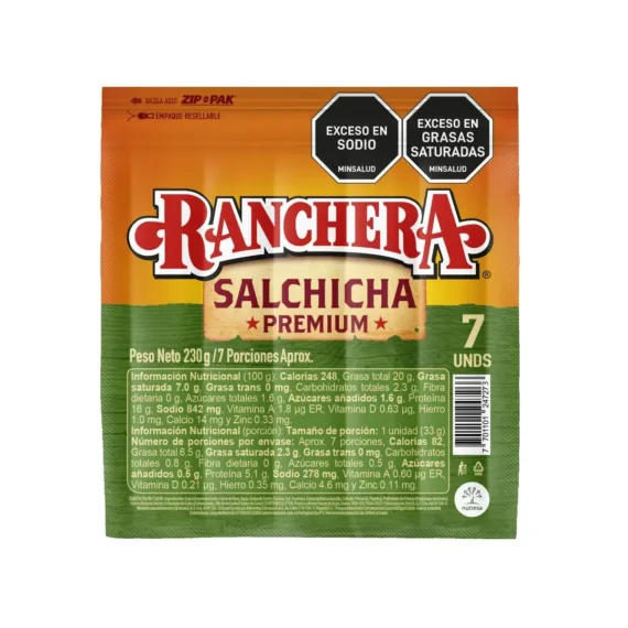 Salchicha Zenu Ranchera*230 Gr
