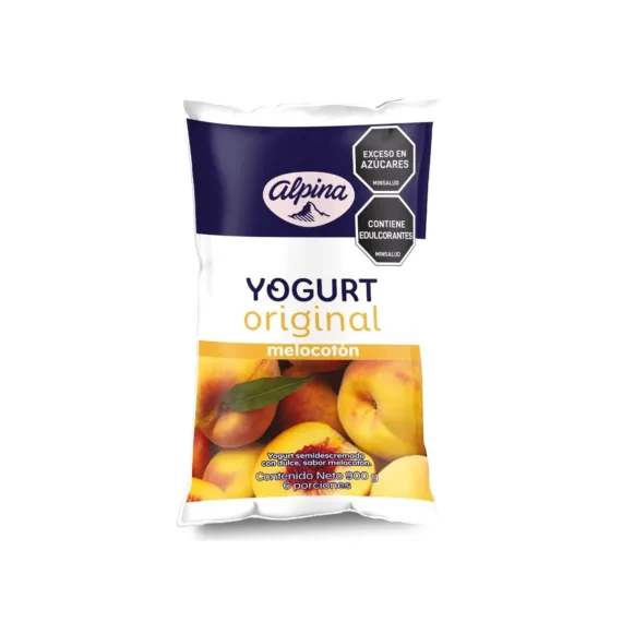 Yogurt Alpina Bolsa*900 Ml Melocoton