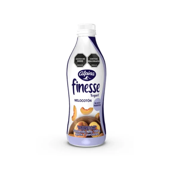 Yogurt Alpina Finesse 0% Grasa*1Lt Melocoton