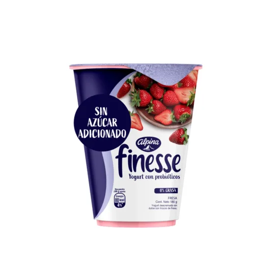 Yogurt Alpina Finesse*180 Ml  Vaso Fresa