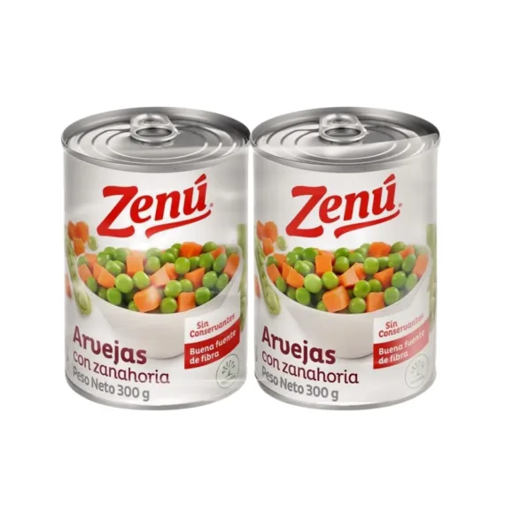 Arveja Con Zanahoria Zenu*300 *2 Und